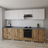 Bucătărie Smartex K4 300 White/Dark Oak (30166)