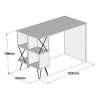 Masa de birou Trendy Extra White 120x78x60cm GTR001016 imaginea #2 — magazin online Desire.md