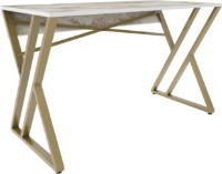 Masa de birou Trendy Gyza White/Gold 120x75x60cm GTR005735 imaginea #6 — magazin online Desire.md