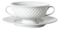 Набор бульонниц на ножке с подтарельником Qualitier Eclat 260ml (309602A/309018A) 6pcs