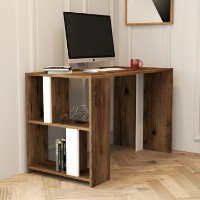 Письменный стол Trendy Lima Walnut/White 120x75x60cm GTR001005 фото №5 — интернет-магазин Desire.md