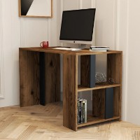Masa de birou Trendy Lima Walnut/Anthracit 120x75x60cm GTR001003 imaginea #1 — magazin online Desire.md