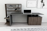 Masa de birou Trendy Melis Walnut/Anthracit 146x74x60cm GTR005718 imaginea #5 — magazin online Desire.md
