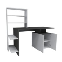 Masa de birou Trendy Melis White/Anthracit 146x74x60cm GTR005719 imaginea #2 — magazin online Desire.md
