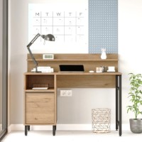 Masa de birou Trendy ON16-S Walnut/Black 120x54x99.8cm GTR001083 imaginea #2 — magazin online Desire.md