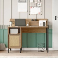 Masa de birou Trendy ON16-SU Walnut/Oak/Black 120x54x99.8cm GTR001084 imaginea #2 — magazin online Desire.md