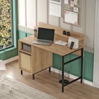 Masa de birou Trendy ON16-SU Walnut/Oak/Black 120x54x99.8cm GTR001084 imaginea #1 — magazin online Desire.md