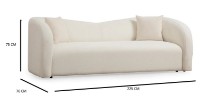 Диван Trendy Asos Cream 76x225x75cm GTR003206 фото №6 — интернет-магазин Desire.md
