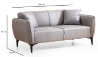 Canapea Trendy Belissimo Grey 180x95x67cm GTR003124 imaginea #6 — magazin online Desire.md