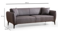 Диван Trendy Belissimo Dark Grey 220x95x67cm GTR003211 фото №7 — интернет-магазин Desire.md