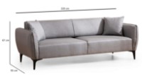 Диван Trendy Belissimo Grey 220x95x67cm GTR003212 фото №8 — интернет-магазин Desire.md