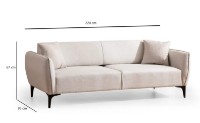 Canapea Trendy Belissimo Off White 220x95x67cm GTR003213 imaginea #7 — magazin online Desire.md