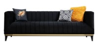 Canapea Trendy Bellino Black 89x75x222cm GTR003221 imaginea #2 — magazin online Desire.md
