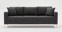 Диван Trendy Berlin Anthracit/Gold 220x91x83cm GTR003223 фото №4 — интернет-магазин Desire.md