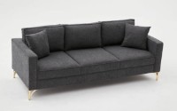Диван Trendy Berlin Anthracit/Gold 220x91x83cm GTR003223 фото №5 — интернет-магазин Desire.md