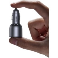 Автомобильная зарядка Ugreen 2xType-C + USB-A Aluminum 75W Grey (35024) фото №3 — интернет-магазин Desire.md