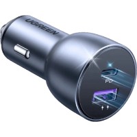 Автомобильная зарядка Ugreen USB-A + Type-C Aluminum 3A 52.5W Grey (60980) фото №1 — интернет-магазин Desire.md