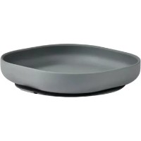 Тарелка силиконовая на присоске Beaba Mineral Grey (B913550)