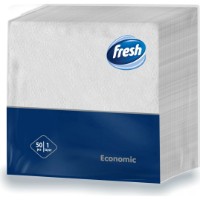 Салфетки для сервировки стола Fresh Economic White 50pcs