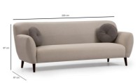 Canapea Trendy Enna Beige 87x87x220cm GTR003255 imaginea #7 — magazin online Desire.md