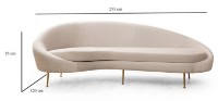 Canapea Trendy Eses Left Beige 120x85x255cm GTR003258 imaginea #6 — magazin online Desire.md