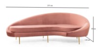 Canapea Trendy Eses Right Pink 120x85x255cm GTR003261 imaginea #6 — magazin online Desire.md