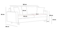 Canapea Trendy Eva Anthracit 155x90x82cm GTR003149 imaginea #8 — magazin online Desire.md