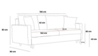 Canapea Trendy Eva Cream 155x90x82cm GTR003150 imaginea #8 — magazin online Desire.md