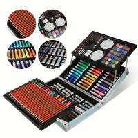 Marfă depreciată! Set de desen pentru copii 4Play Creativity Blue 145pcs imaginea #3 — magazin online Desire.md