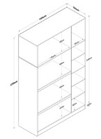 Dulap Trendy BA104 1989 White 145x239x55cm GTR001848 imaginea #7 — magazin online Desire.md