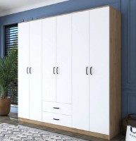 Dulap Trendy BA111 2324 Walnut/White 210x210x51cm GTR001849 imaginea #6 — magazin online Desire.md