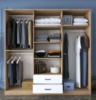 Dulap Trendy BA111 2324 Walnut/White 210x210x51cm GTR001849 imaginea #2 — magazin online Desire.md