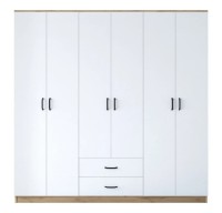 Dulap Trendy BA111 2324 Walnut/White 210x210x51cm GTR001849 imaginea #4 — magazin online Desire.md