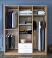 Dulap Trendy BA113 2337 Walnut/White 180x210x51cm GTR001847 imaginea #2 — magazin online Desire.md