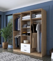 Dulap Trendy BA113 2337 Walnut/White 180x210x51cm GTR001847 imaginea #3 — magazin online Desire.md