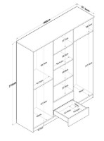 Dulap Trendy BA113 2337 Walnut/White 180x210x51cm GTR001847 imaginea #6 — magazin online Desire.md