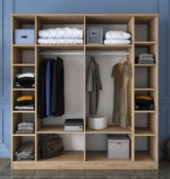 Dulap Trendy BA114 2274 Walnut/White 180x190x47cm GTR001845 imaginea #2 — magazin online Desire.md