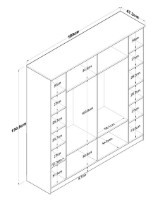 Dulap Trendy BA114 2274 Walnut/White 180x190x47cm GTR001845 imaginea #6 — magazin online Desire.md