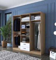 Dulap Trendy BA115 2283 Walnut/White 180x190x47cm GTR001843 imaginea #3 — magazin online Desire.md