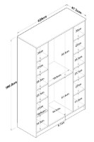 Dulap Trendy BA116 2247 Walnut/White 120x190x47cm GTR001840 imaginea #5 — magazin online Desire.md