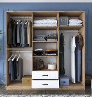 Dulap Trendy BA130 3049 Walnut/White 210x210x51.5cm GTR001850 imaginea #2 — magazin online Desire.md