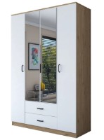 Dulap Trendy BA131 3052 Walnut/White 210x140x51.5cm GTR001846 imaginea #3 — magazin online Desire.md