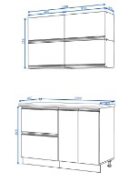 Кухонный гарнитур Yasen Мадера 1.2 Graphite Grey/Oak Kraft White фото №3 — интернет-магазин Desire.md
