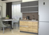 Кухонный гарнитур Yasen Мадера 1.2 Graphite Grey/Oak Kraft Gold