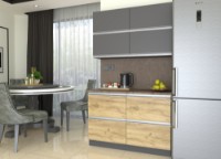Кухонный гарнитур Yasen Мадера 1.2 Graphite Grey/Oak Kraft Gold
