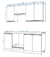 Кухонный гарнитур Yasen Мадера 1.8 Oak Kraft White фото №2 — интернет-магазин Desire.md
