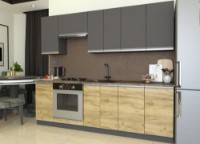 Кухонный гарнитур Yasen Мадера 2.4 Graphite Grey/Oak Kraft Gold