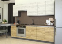 Кухонный гарнитур Yasen Мадера 2.4 Oak Kraft White/Oak Kraft Gold