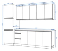 Кухонный гарнитур Yasen Мадера 2.6 Oak Kraft White фото №2 — интернет-магазин Desire.md