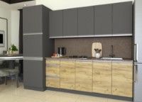 Кухонный гарнитур Yasen Мадера 2.6 Graphite Grey/Oak Kraft Gold